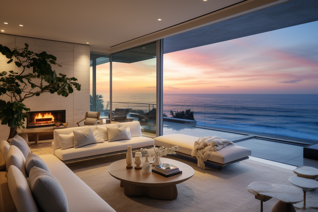 amazing view from a living room of a home in Coastal San Diego